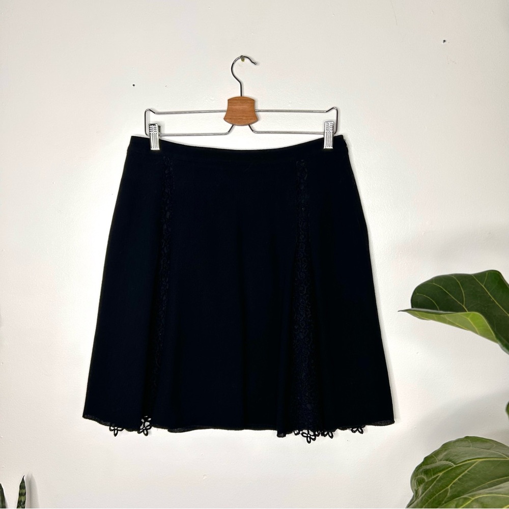 Vintage Valentino Black Lace insert Skirt - Picture 5 of 8